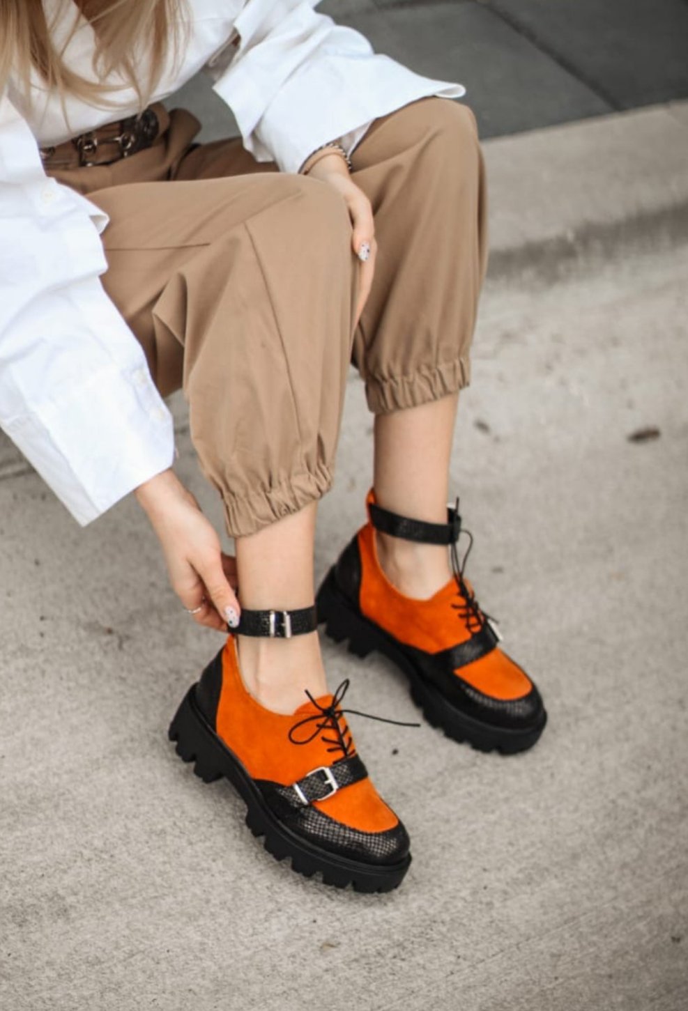Pantofi Amina -orange